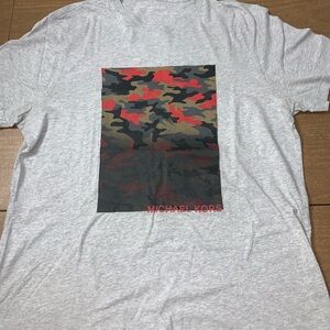 Michael Kors Gray and Red Graphic Tee